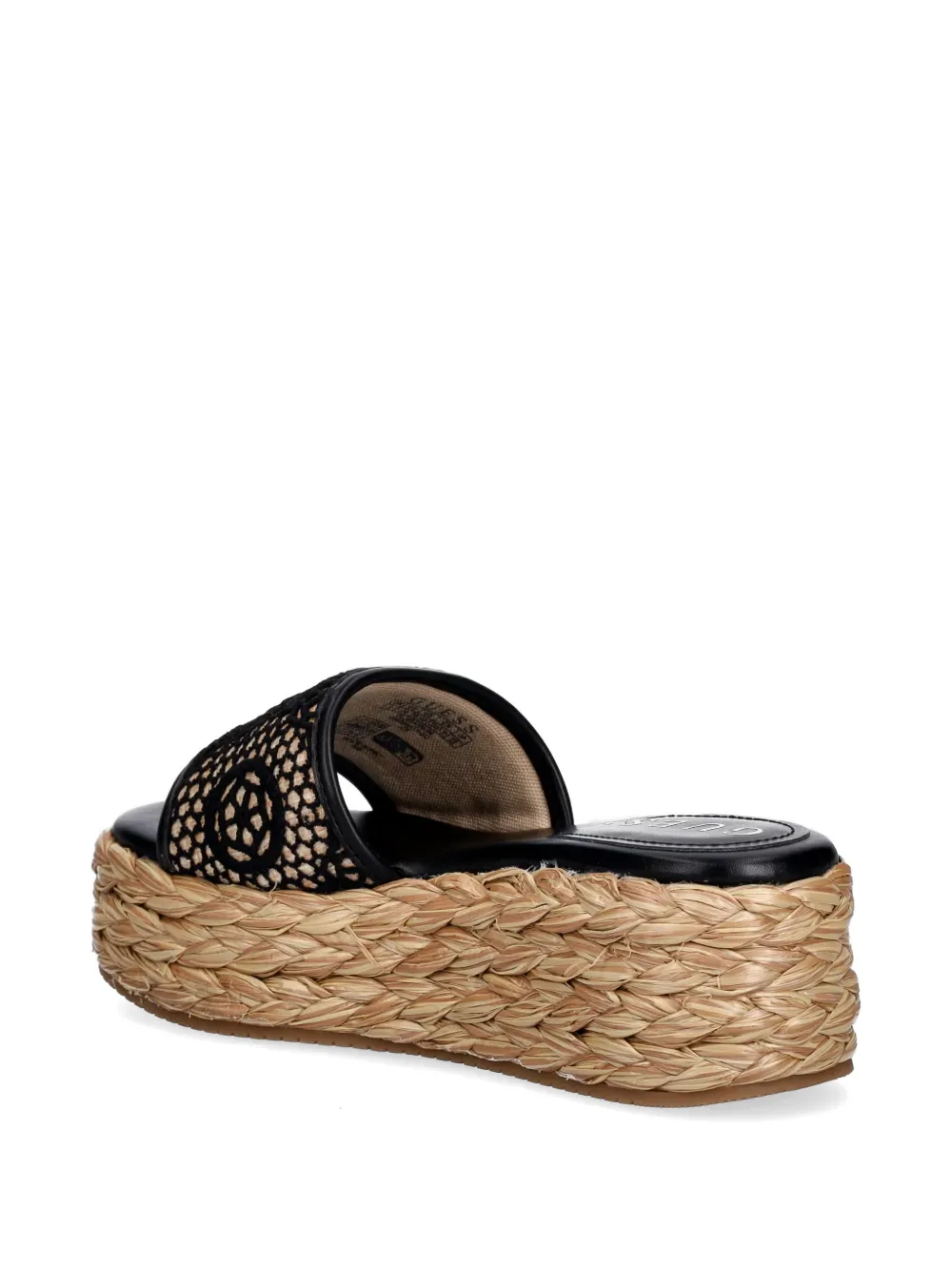 GUESS USA Binata logo-embroidered sandals Zwart