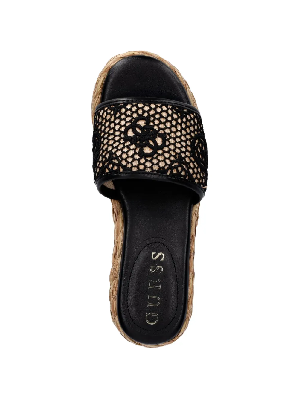 GUESS USA Binata logo-embroidered sandals Zwart