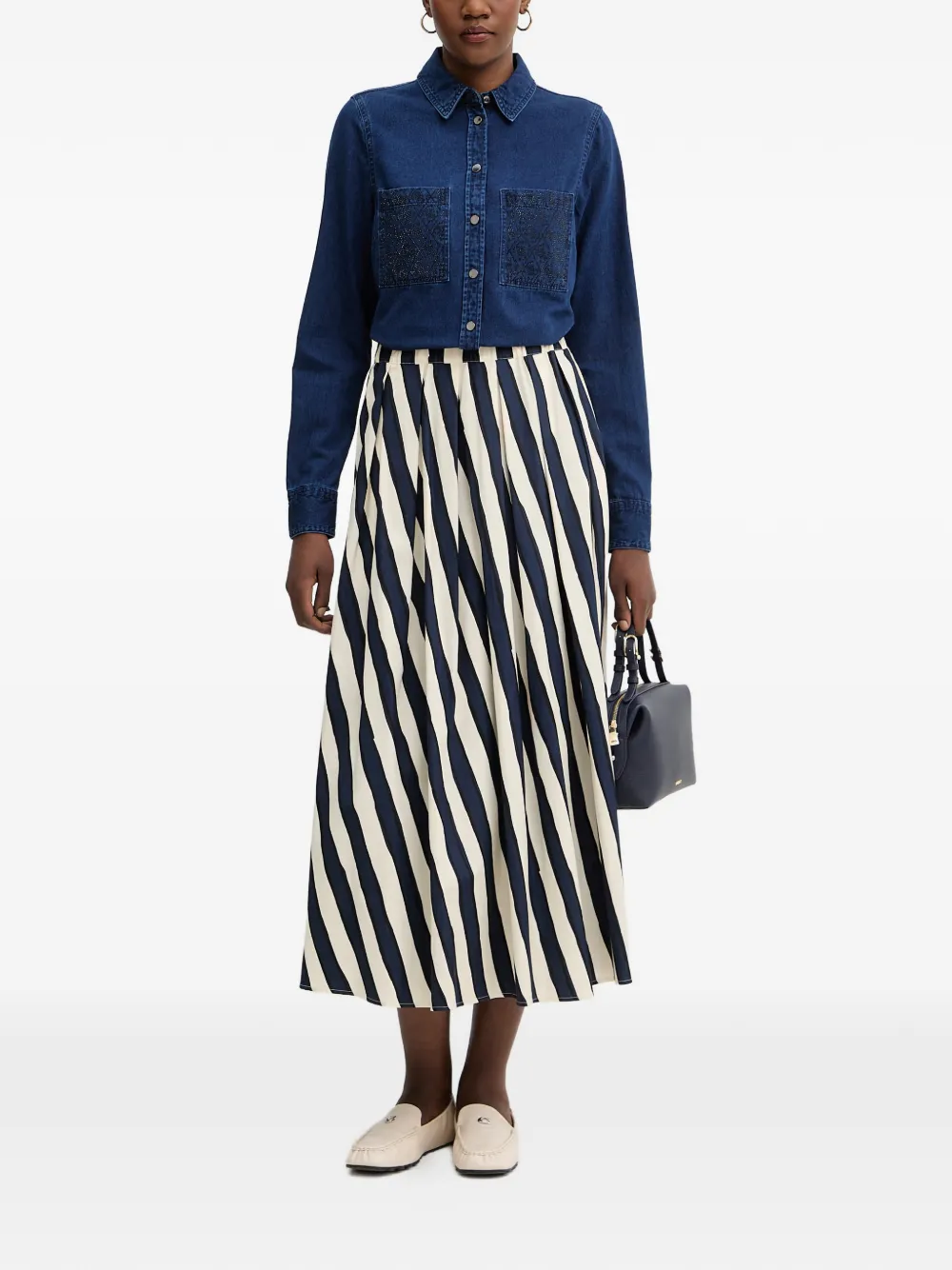 GUESS USA Monique denim blouse Blauw