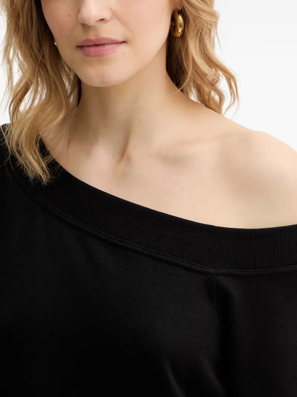 GUESS USA Off-shoulder sweater met stras Zwart
