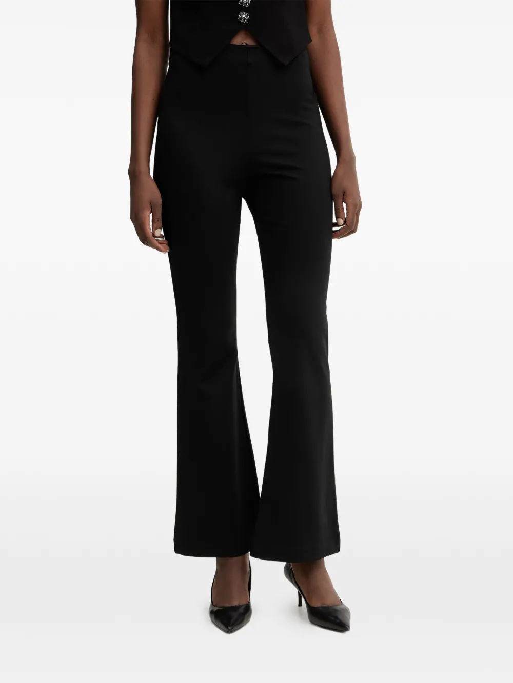 GUESS USA Noel high-waisted flared trousers - Schwarz