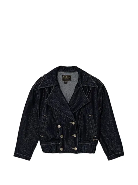 guess kids double-breasted cropped jacket