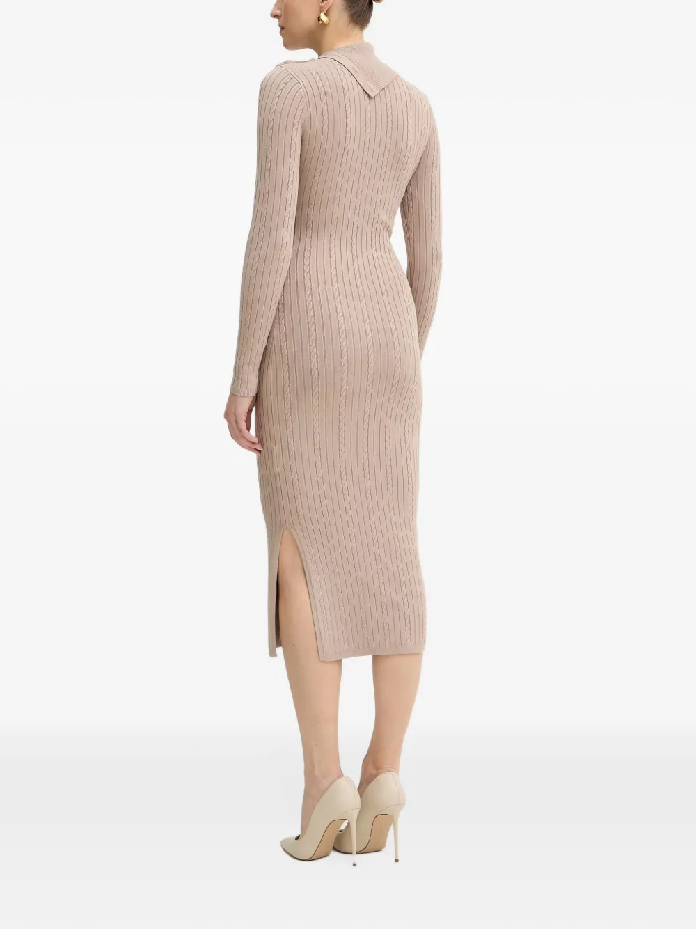 GUESS USA Kabelgebreide jurk Beige