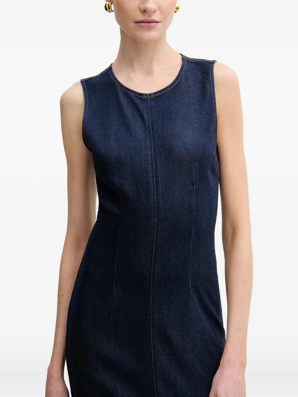 GUESS USA panelled sleeveless midi dress - Blu