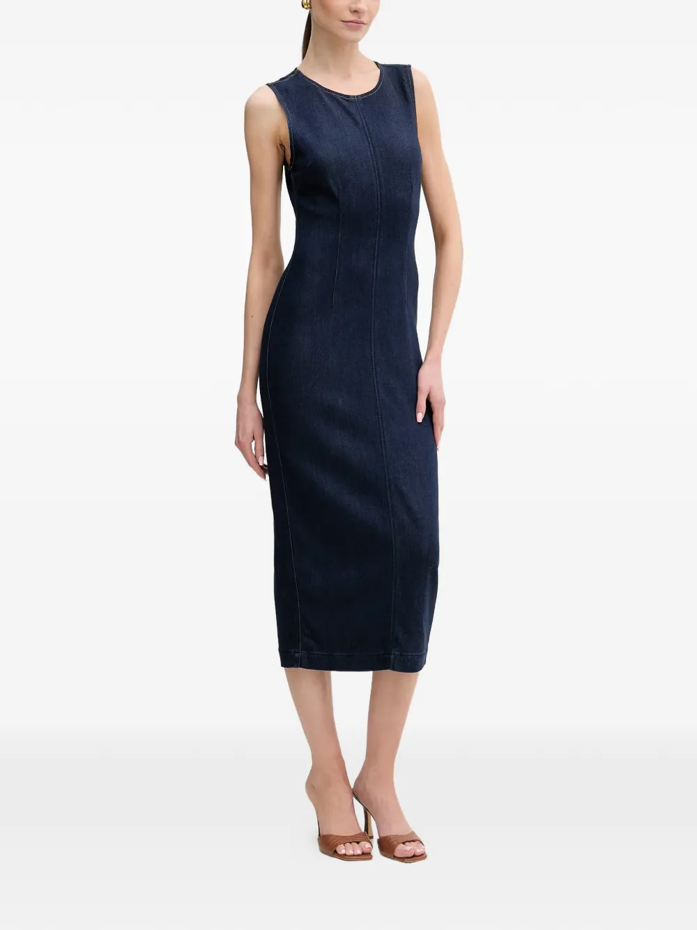GUESS USA Mouwloze midi-jurk Blauw