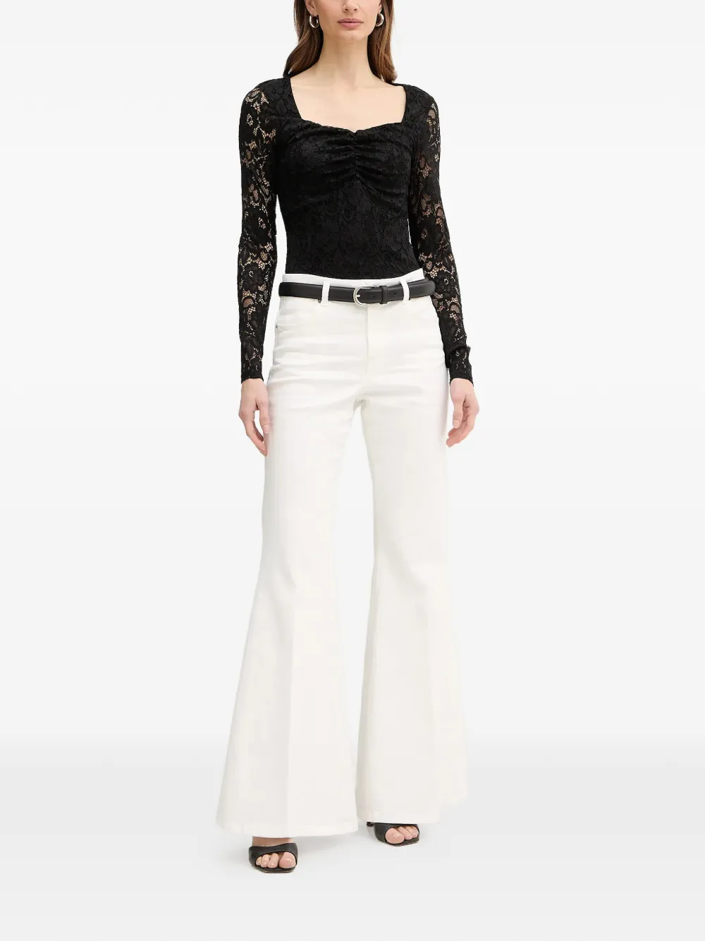 GUESS USA lace blouse Zwart
