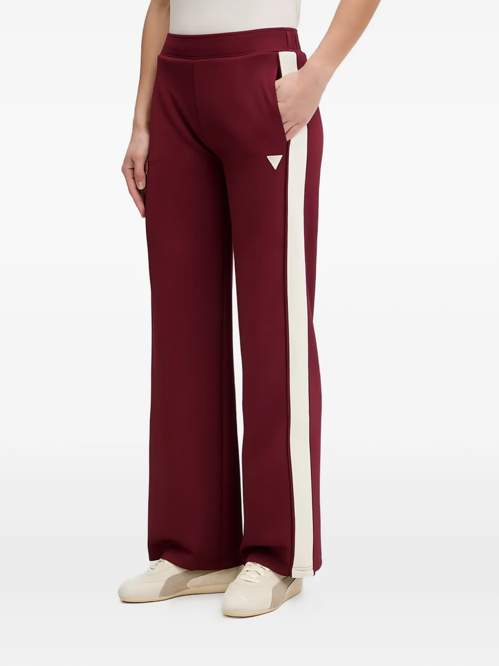 GUESS USA stripe logo trousers - Rosso