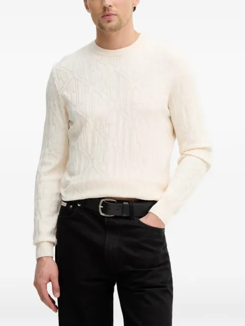 GUESS USA geometric-knit sweater