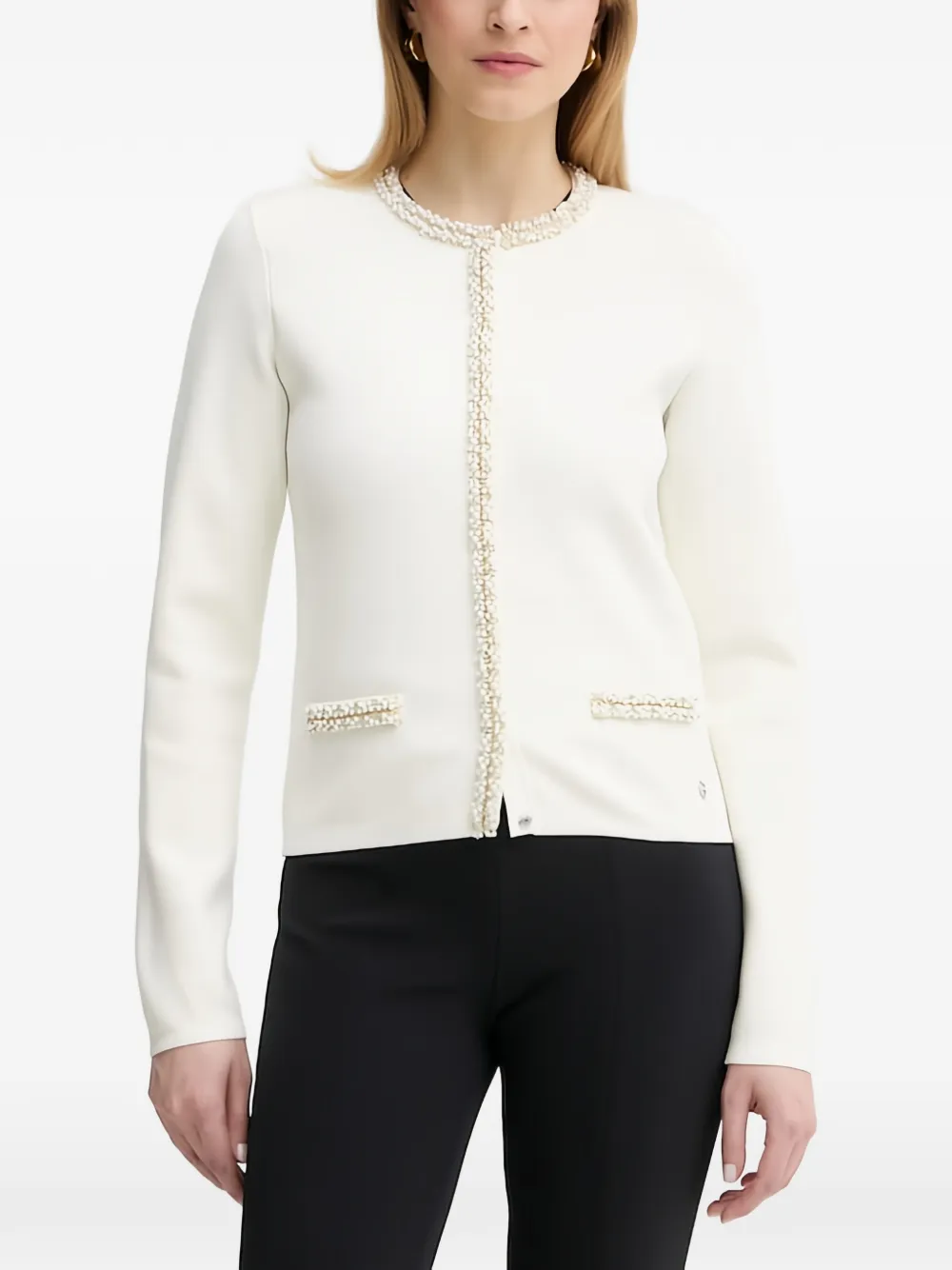 GUESS USA pearl-embellished knitwear - White