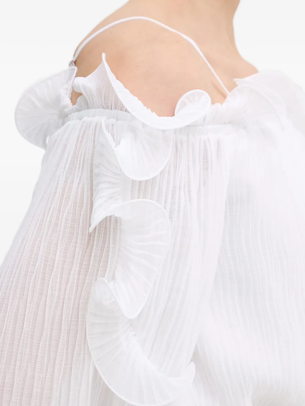 GUESS USA Top met ruches Wit