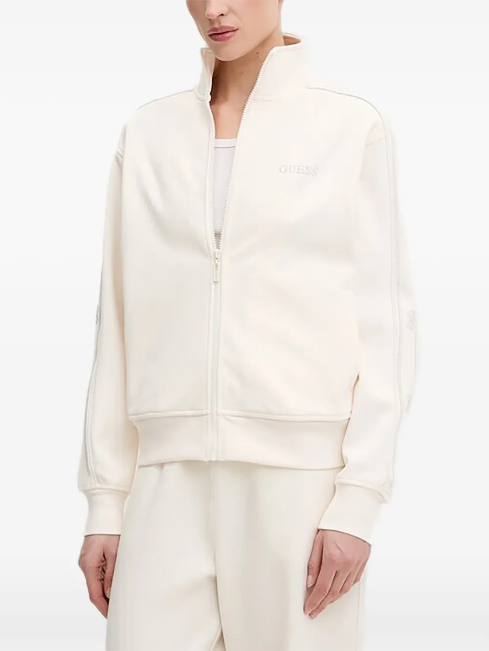 GUESS USA Octavia logo zip-up sweatshirt - Toni neutri