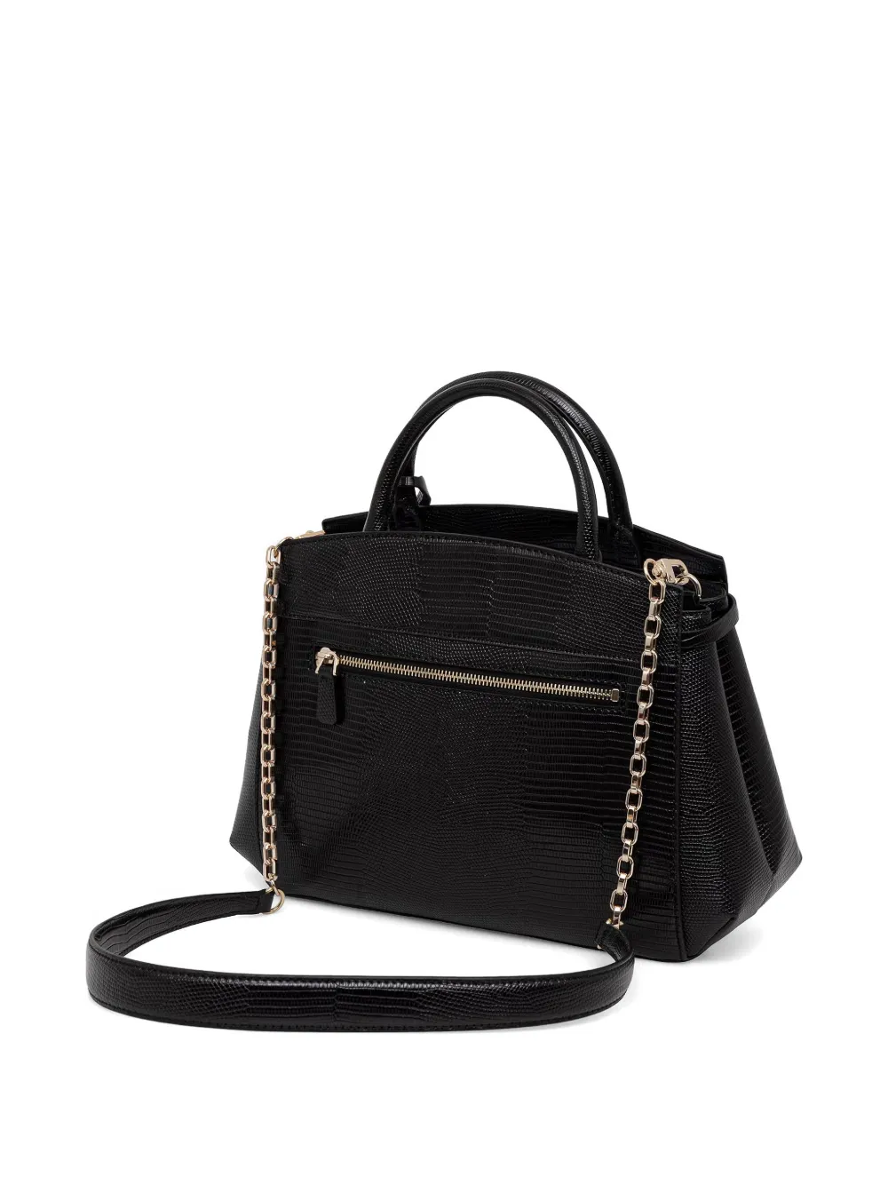 GUESS USA Melinda shopper met hagedissen-effect Zwart