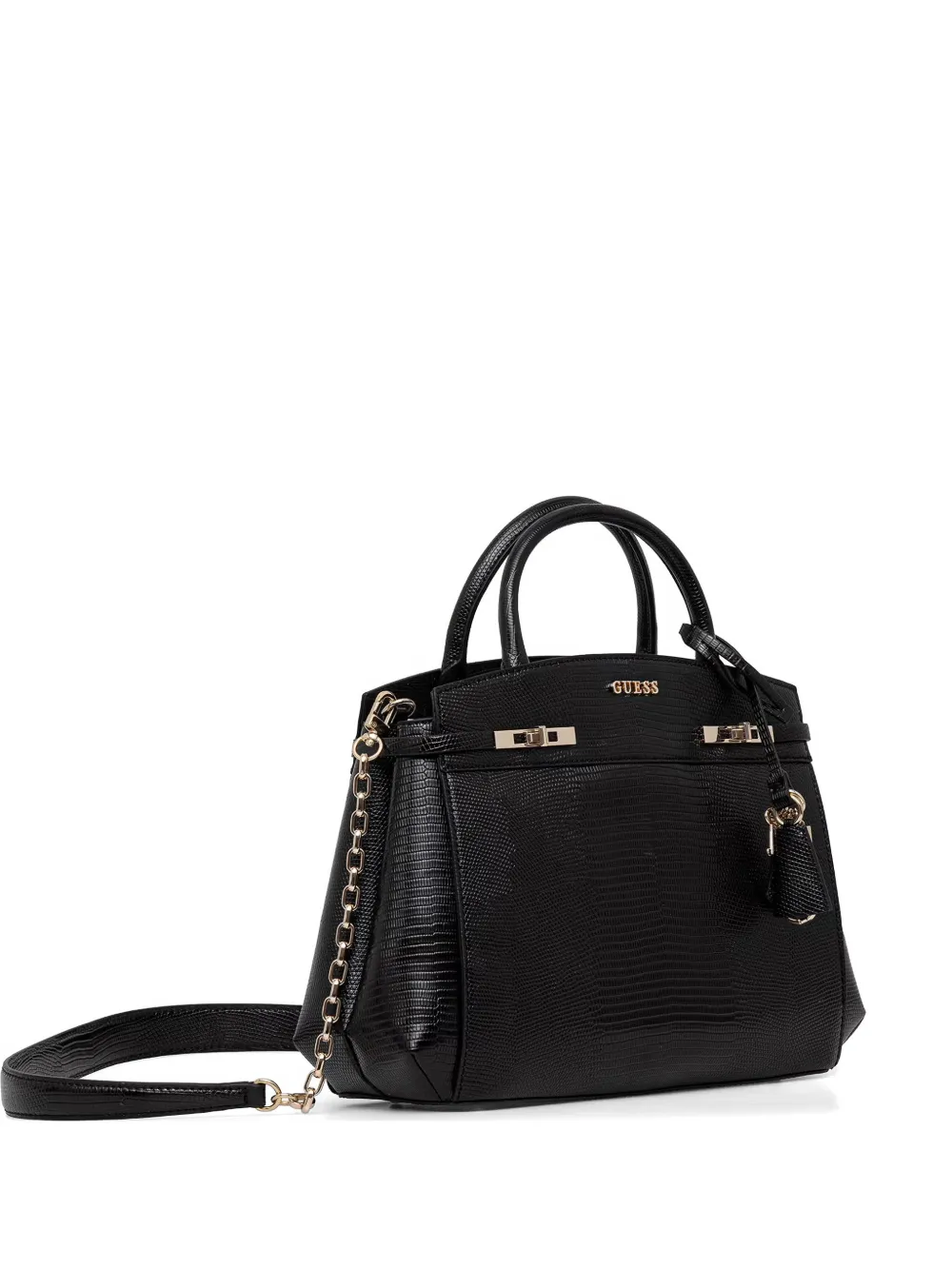 GUESS USA Melinda lizard-effect tote bag - Nero