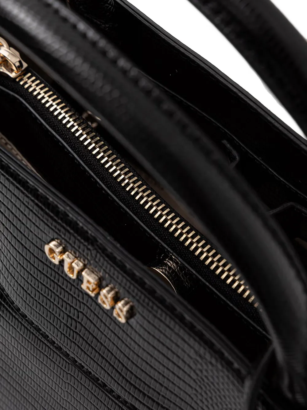 GUESS USA Melinda shopper met hagedissen-effect Zwart
