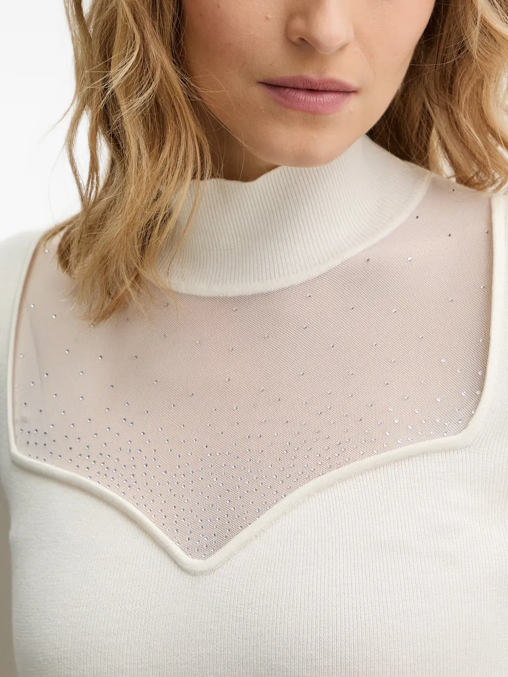 GUESS USA Verfraaide top Beige