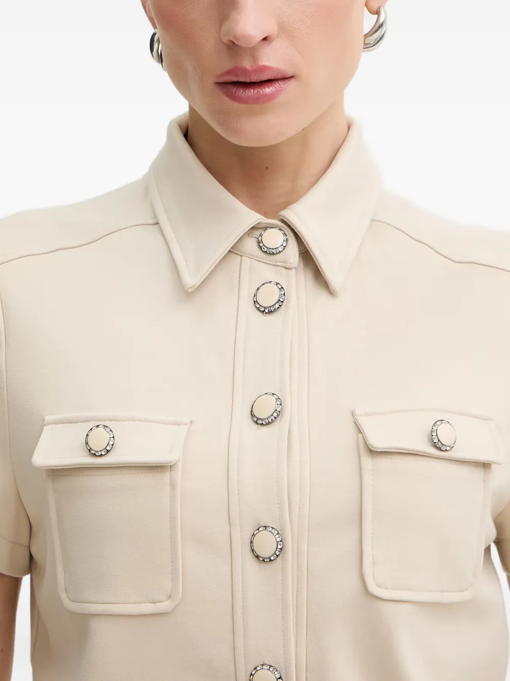 GUESS USA Overhemd met klepzakken en knopen Beige