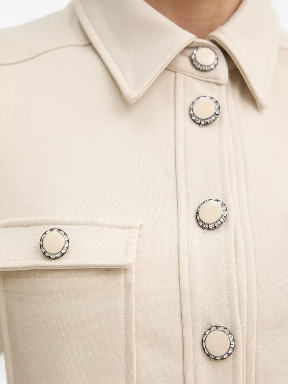 GUESS USA Overhemd met klepzakken en knopen Beige