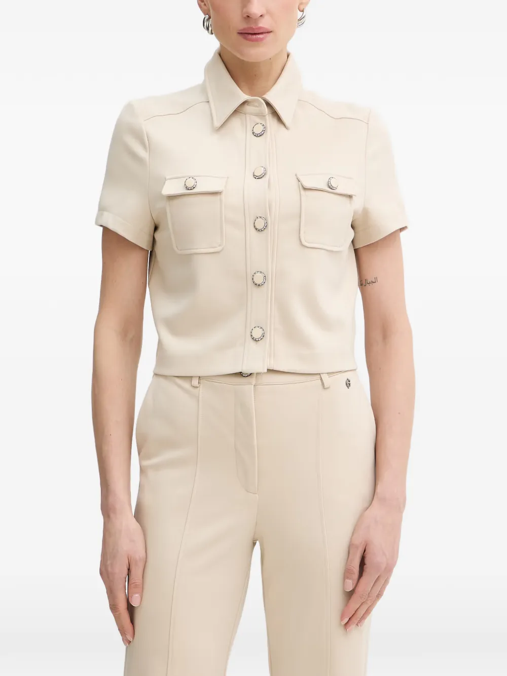 GUESS USA flap-pocket buttoned shirt - Toni neutri