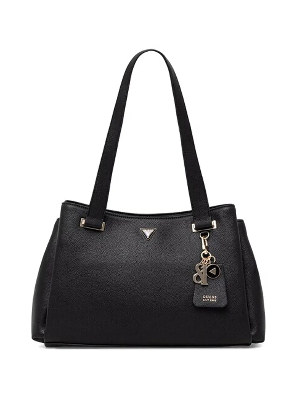 GUESS USA charm satchel cross body bag - Nero