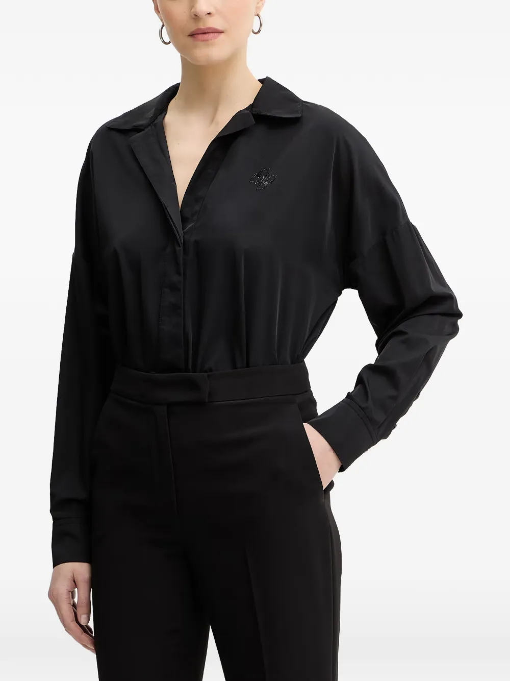 GUESS USA shirt-collar bodysuit - Nero