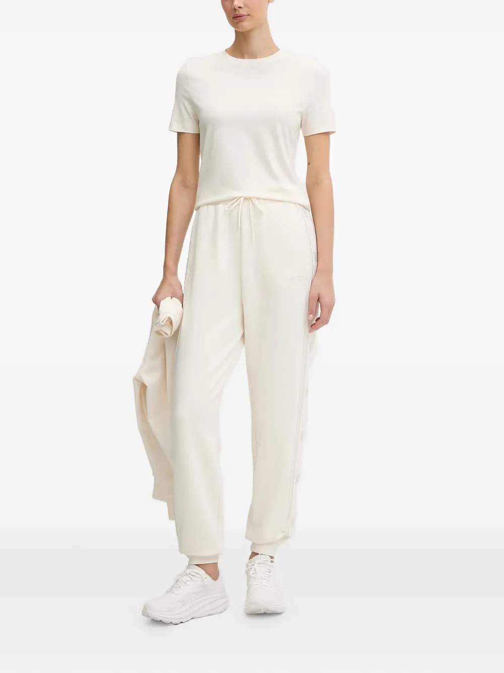 GUESS USA Trainingsbroek verfraaid met trekkoord Beige