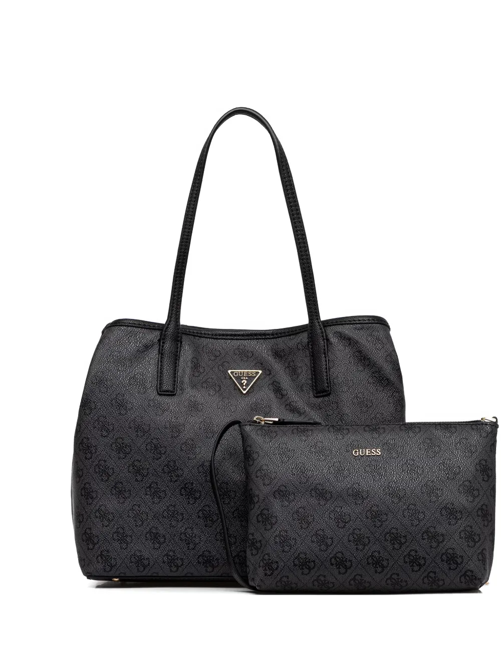 GUESS USA monogram-pattern pouch-detail tote bag - Nero