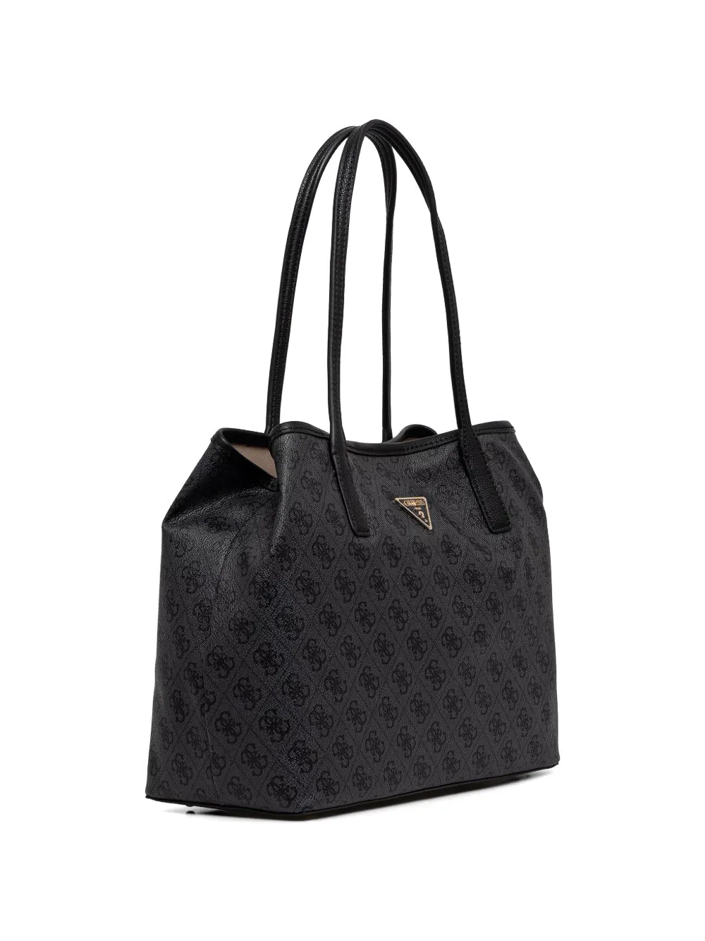 GUESS USA Victoria shopper met monogram-patroon en buidel Zwart