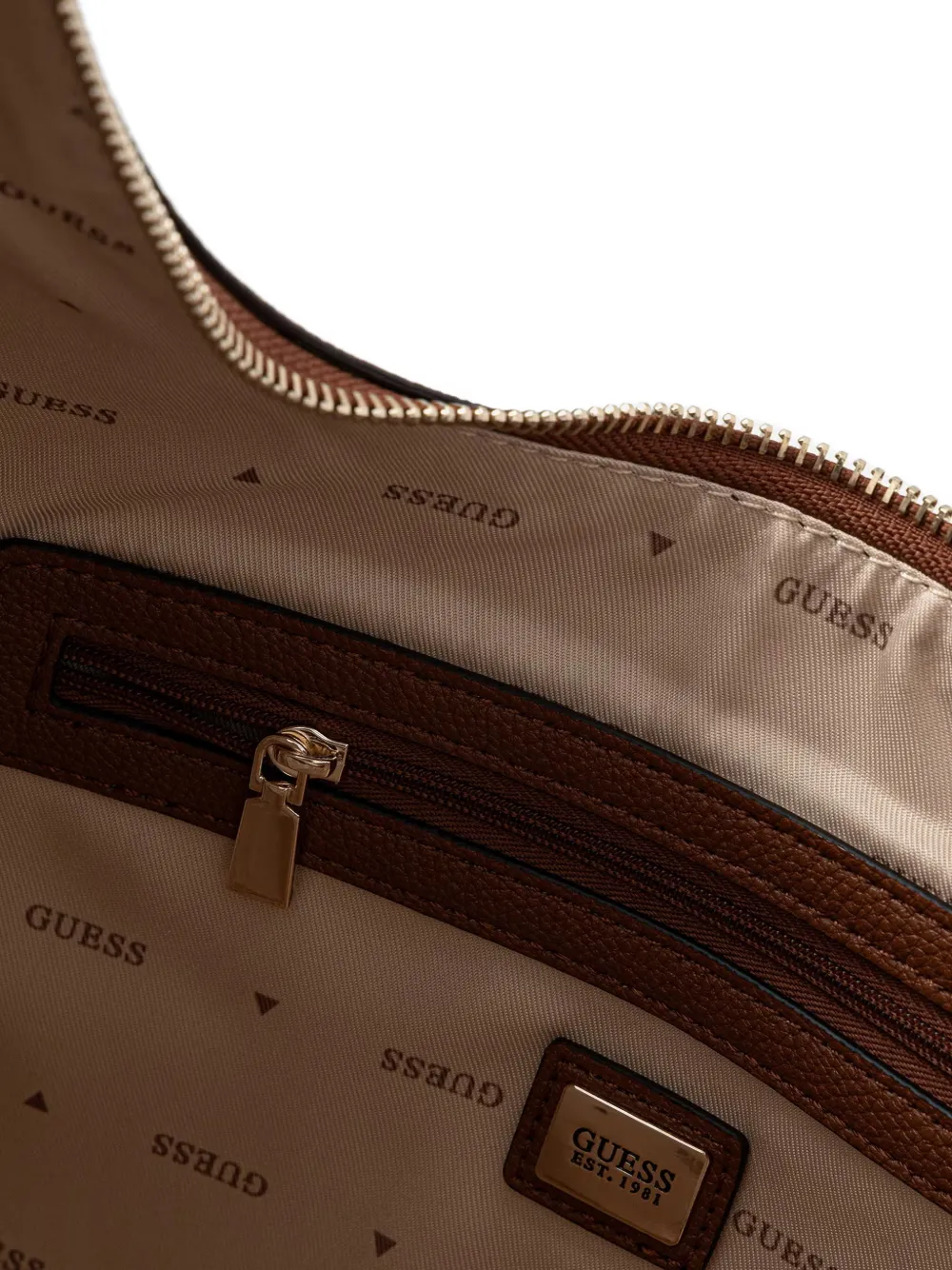 GUESS USA Evie shopper met logoplakkaat Bruin