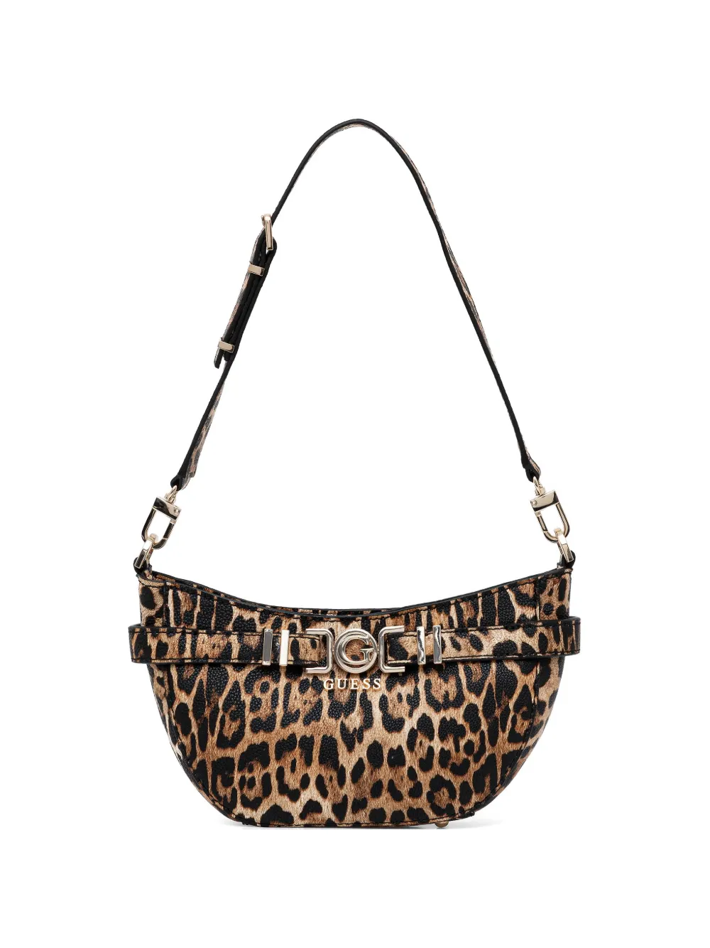 GUESS USA leopard-print buckle-detail tote bag - Marrone