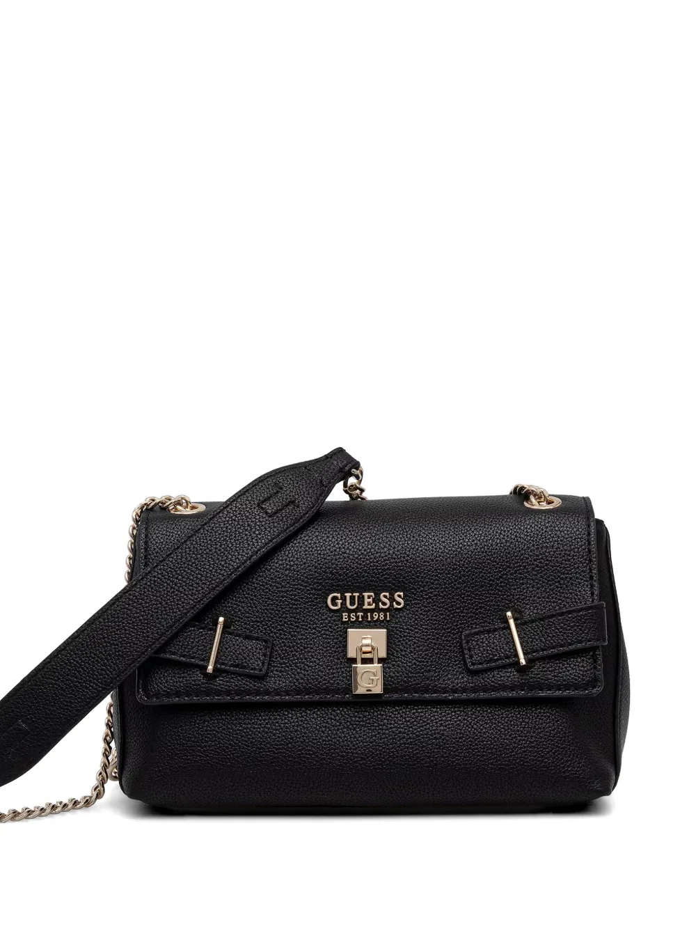 GUESS USA lock chain cross body bag - Nero