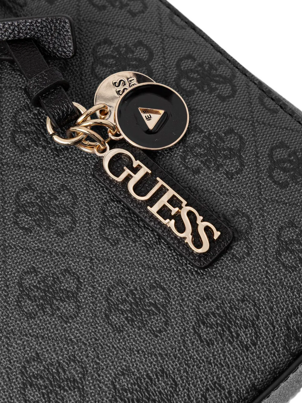 GUESS USA Noelle 4G shopper met monogram-bedel Zwart