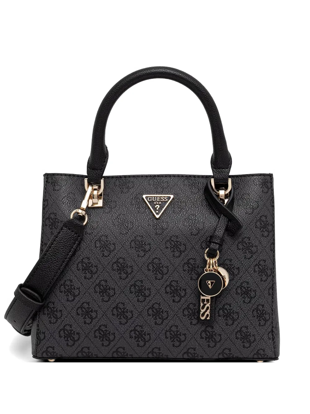 GUESS USA Noelle 4G monogram charm tote bag - Nero