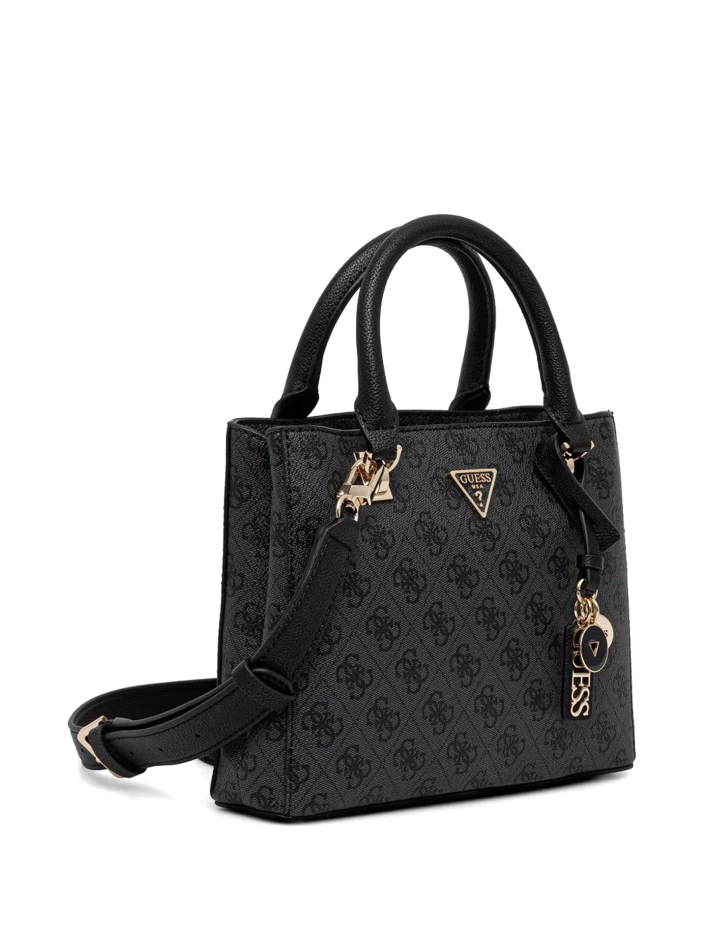 GUESS USA Noelle 4G shopper met monogram-bedel Zwart