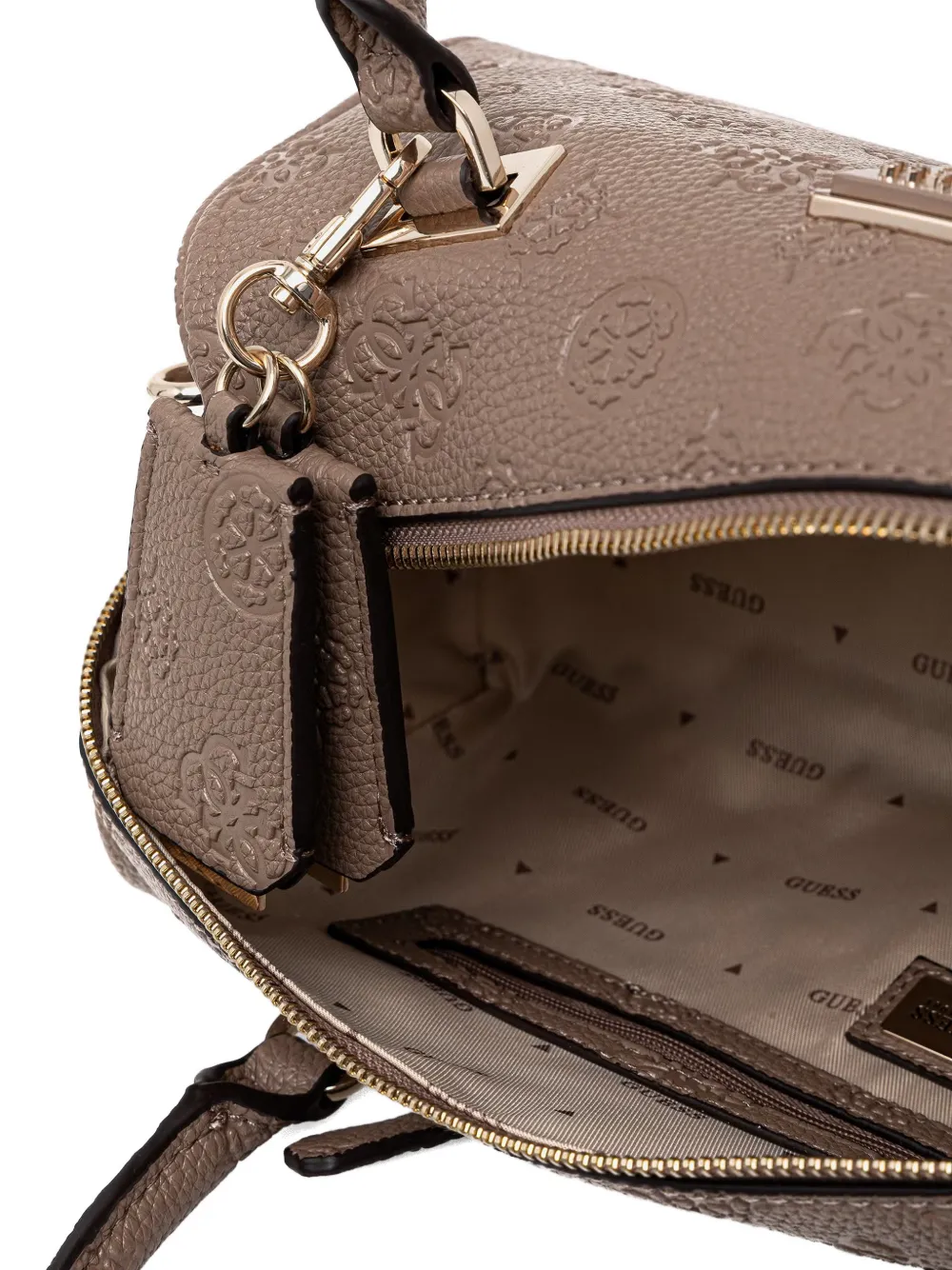 GUESS USA Cresidia shopper met logo-reliëf Bruin