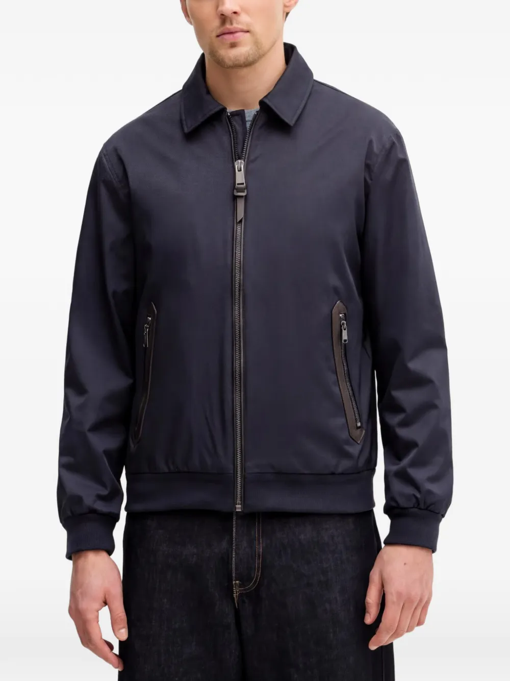 GUESS USA zip-up shirt jacket - Blu