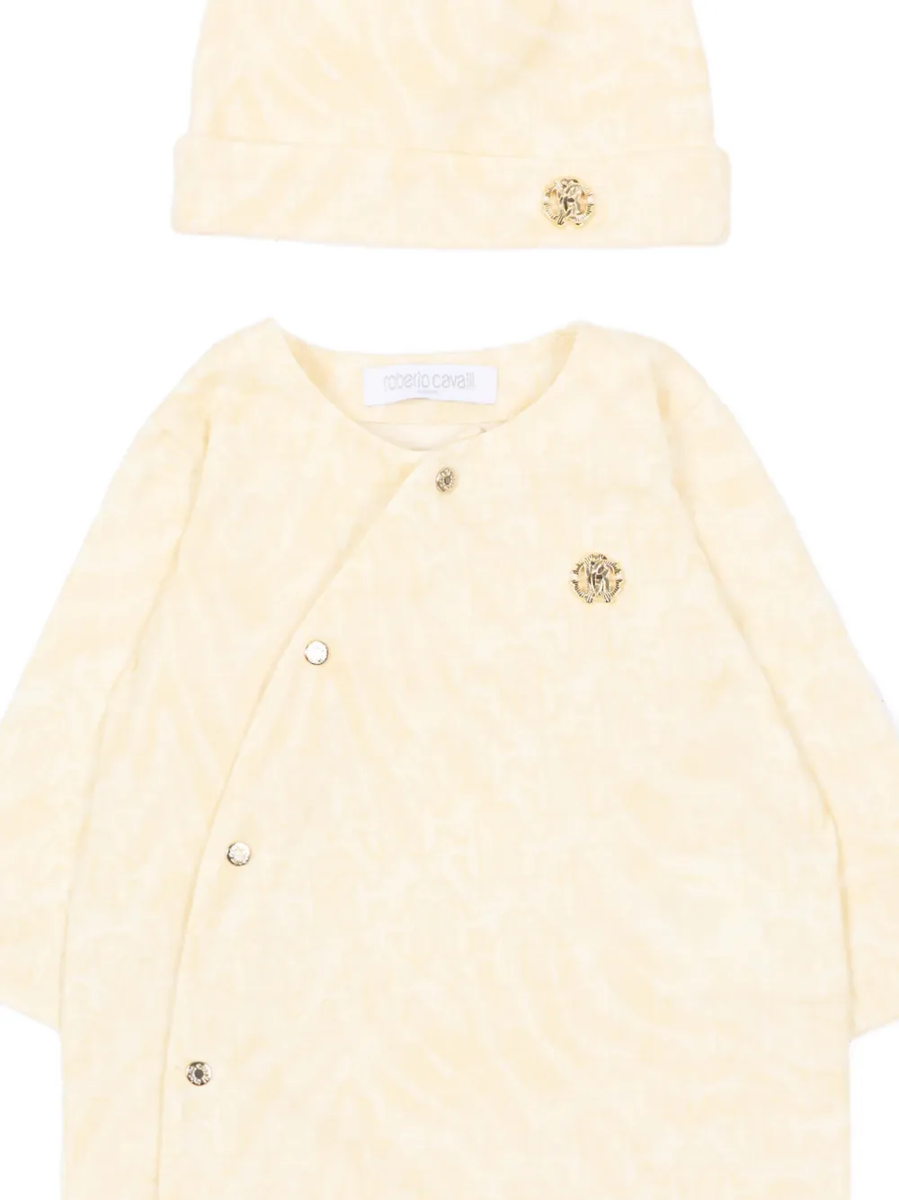 Roberto Cavalli Junior Babypakje met zebraprint Beige