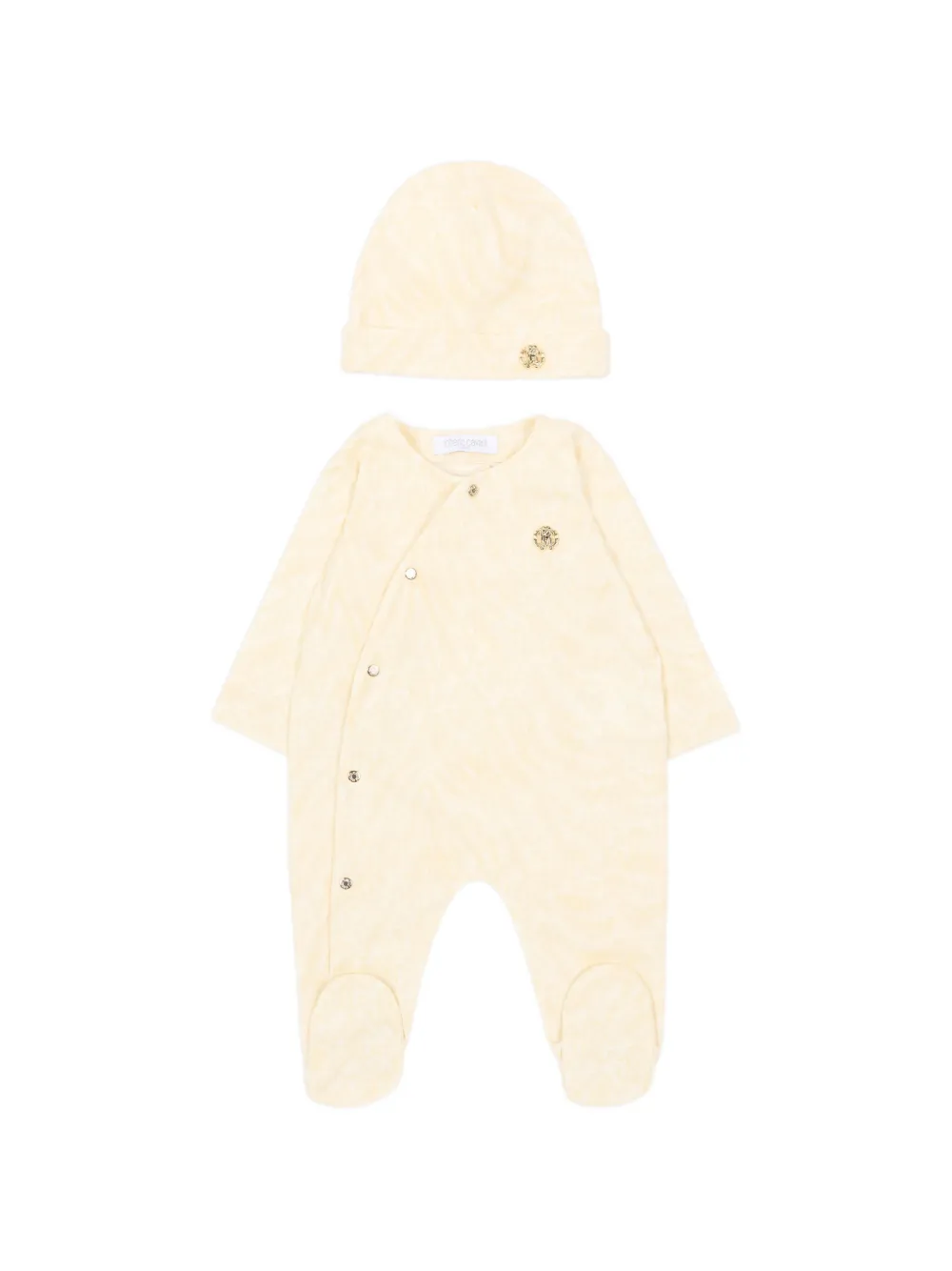 Roberto Cavalli Junior zebra-print babygrow - Nude