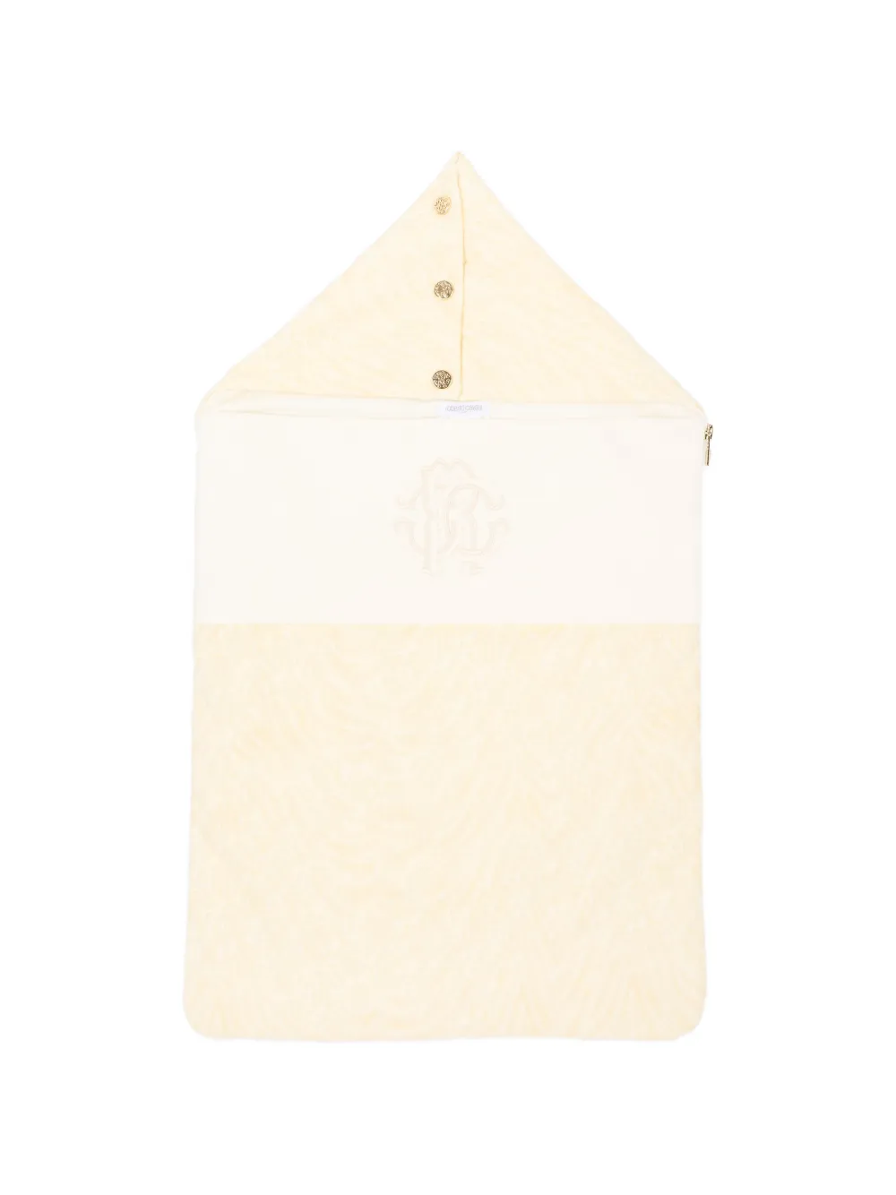 Roberto Cavalli Junior zebra button blanket - Toni neutri