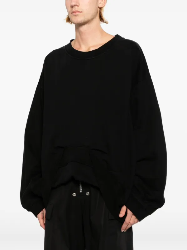 Marina Yee asymmetric-hem Sweatshirt | Black | FARFETCH AO