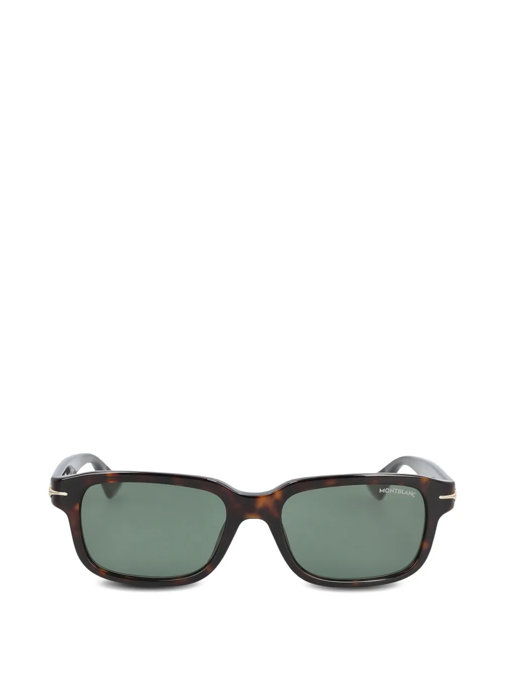 Montblanc Nib rectangle-frame sunglasses - Braun