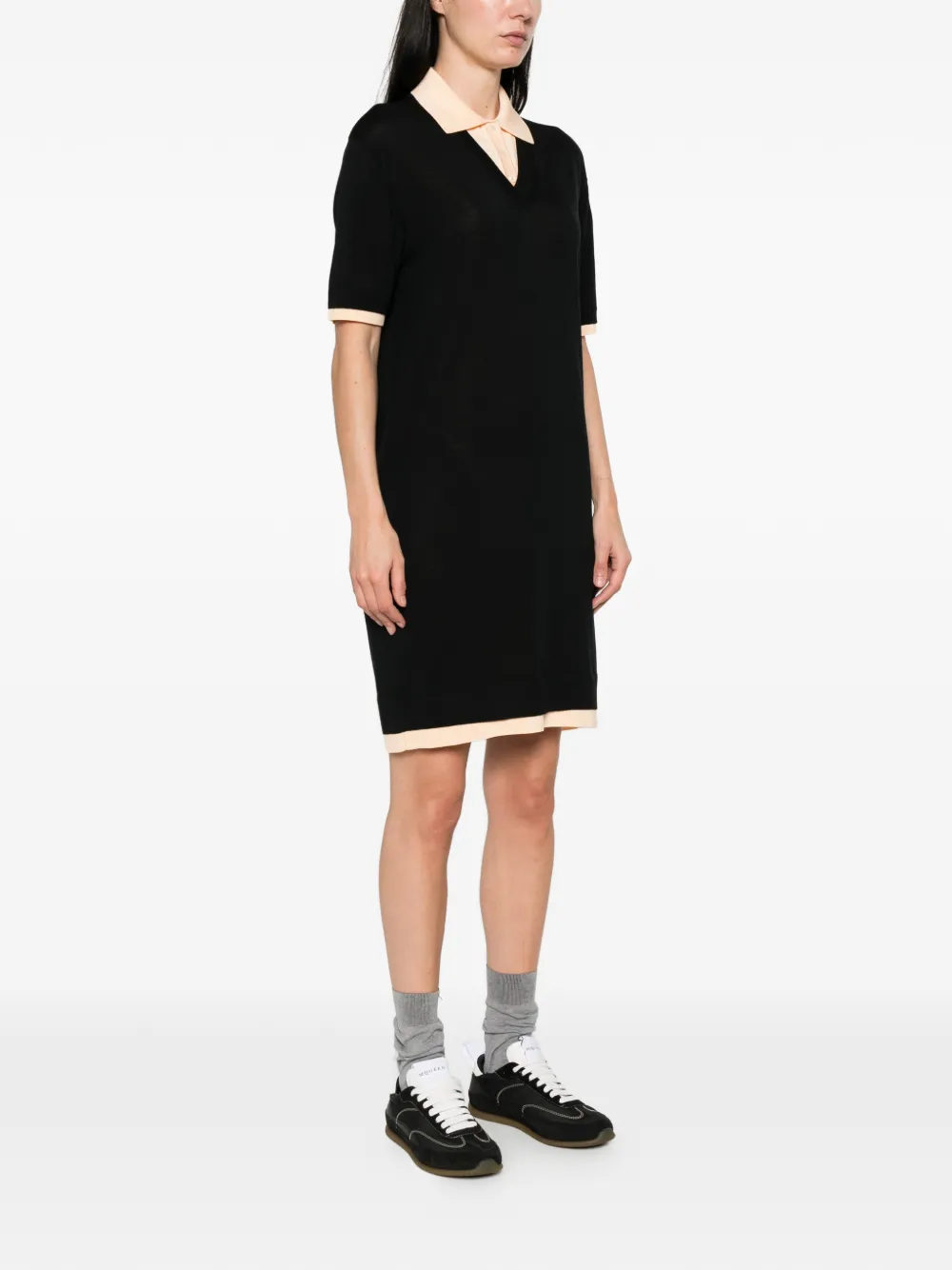 Moncler Mini-jurk met polokraag Zwart