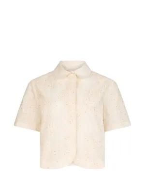 トップス lui jewelry / shirt03 cream LIU JO Camisa Com Aplicação De Cristais | Amarelo | FARFETCH BR