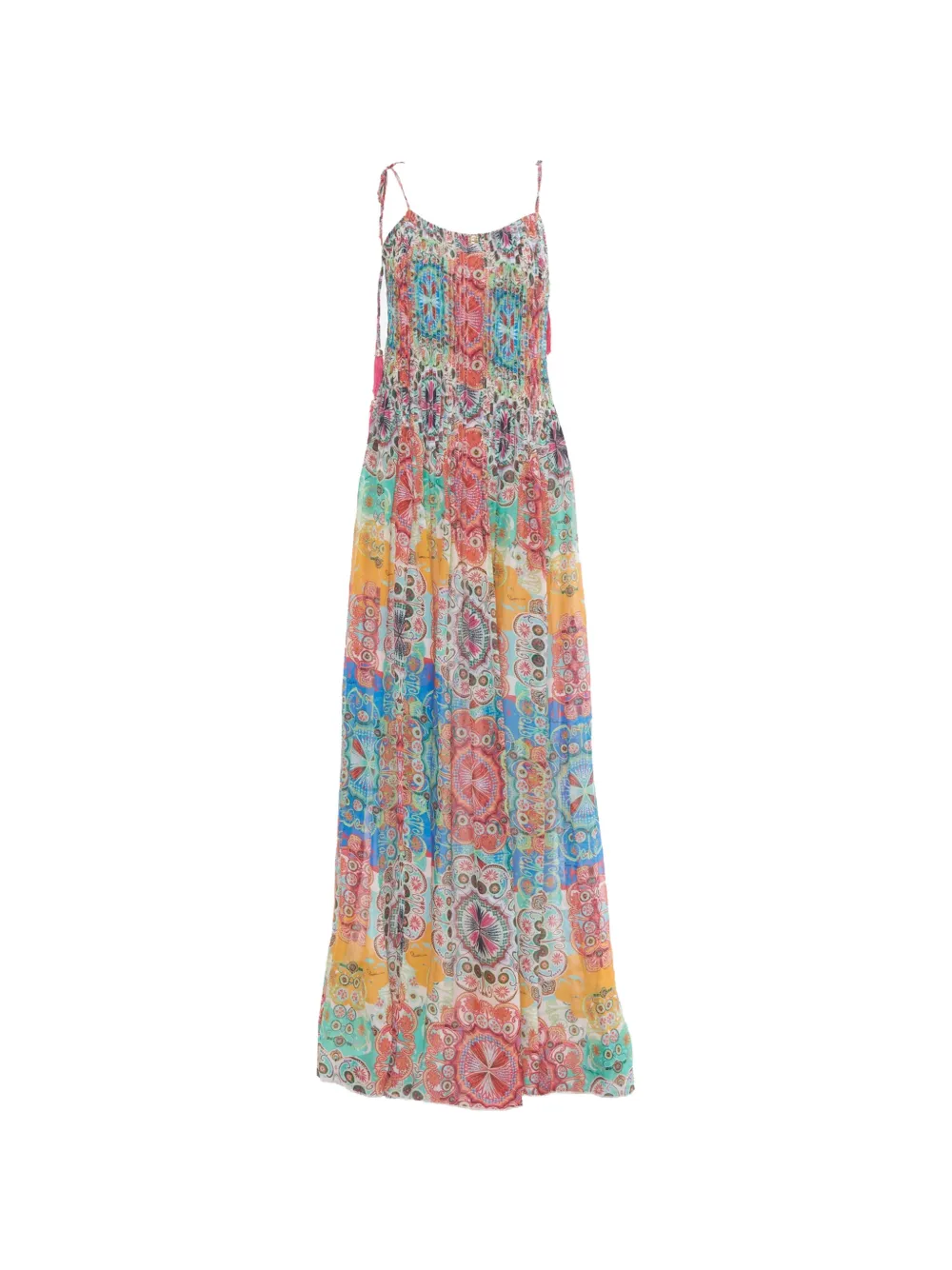 Cavalli Class patterned maxi dress - Blu