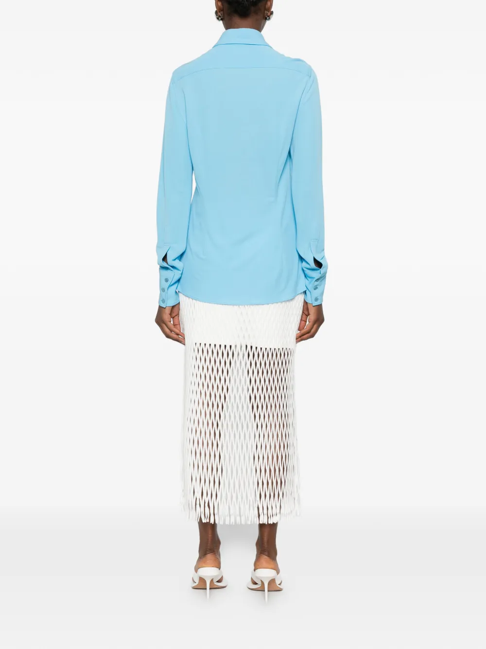 Stella McCartney Overhemd met puntige kraag Blauw