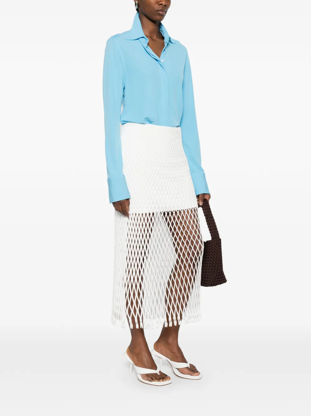 Stella McCartney Overhemd met puntige kraag Blauw