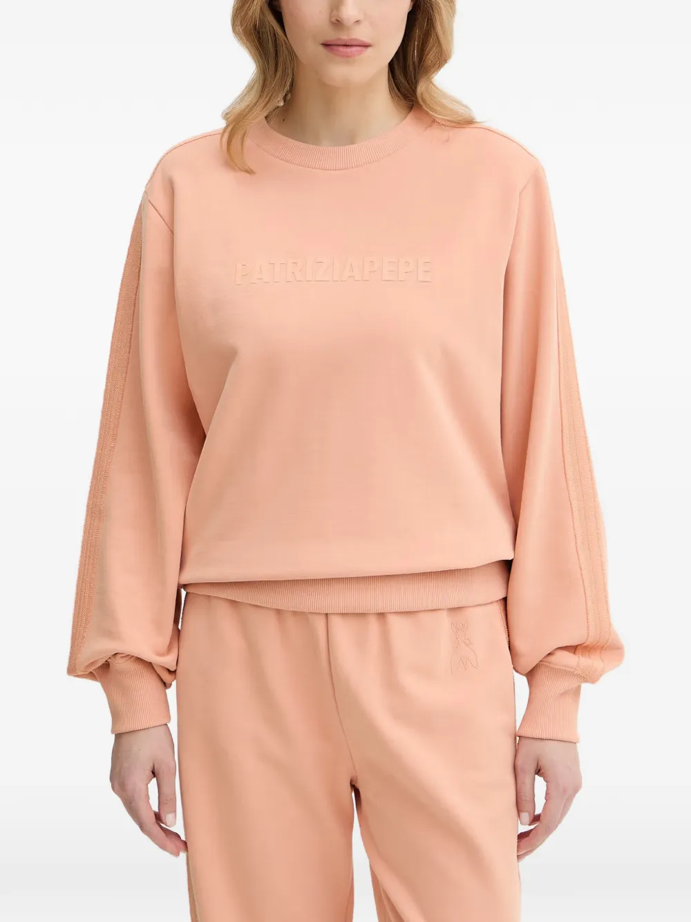 Patrizia Pepe Sweatshirt mit Rundhalsausschnitt - Rosa