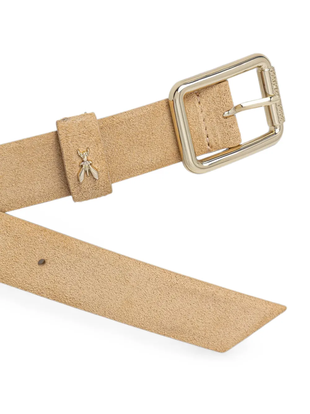 Patrizia Pepe Riem met vierkante gesp Beige
