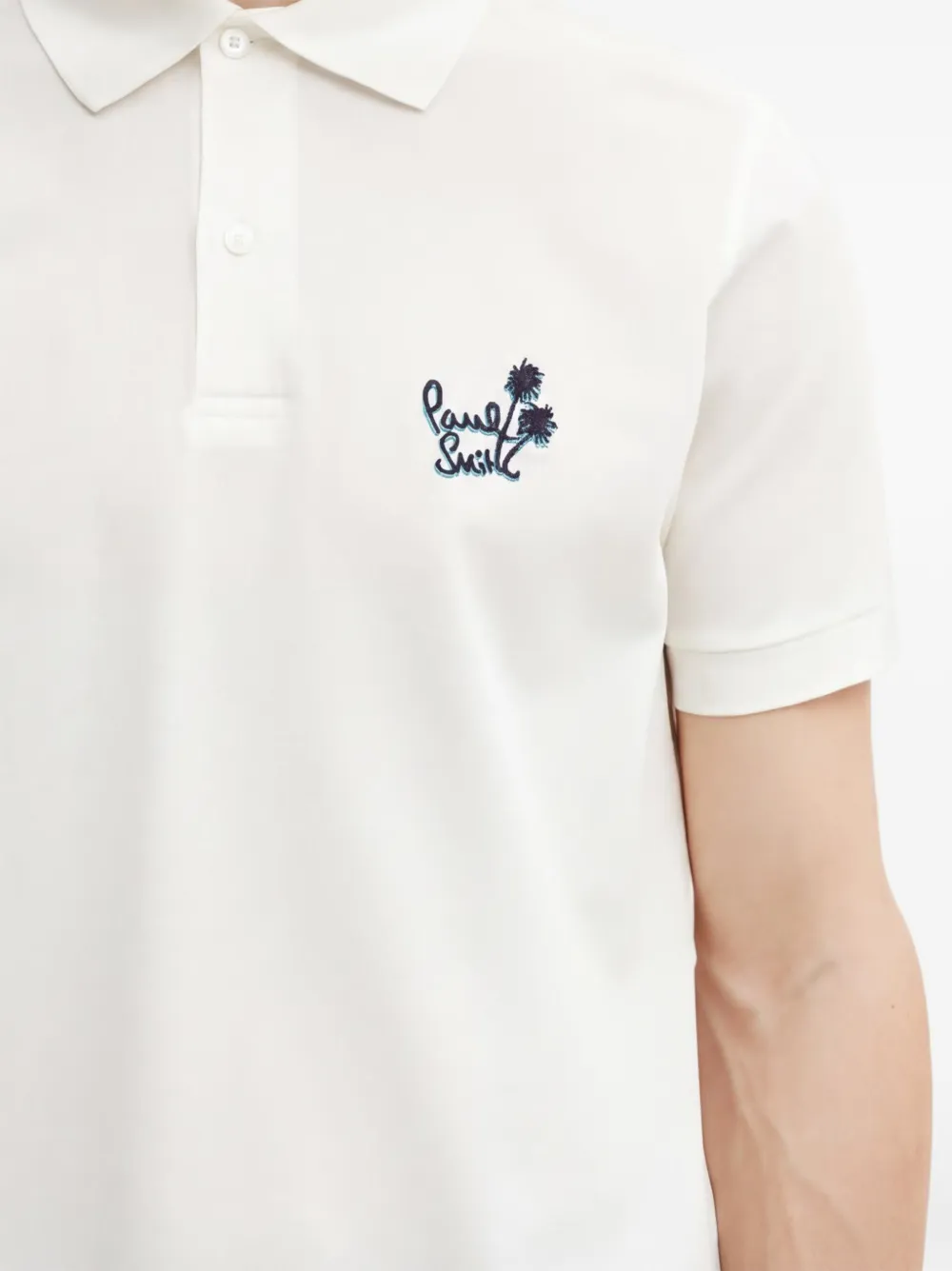 Paul Smith Poloshirt met logodetail Wit