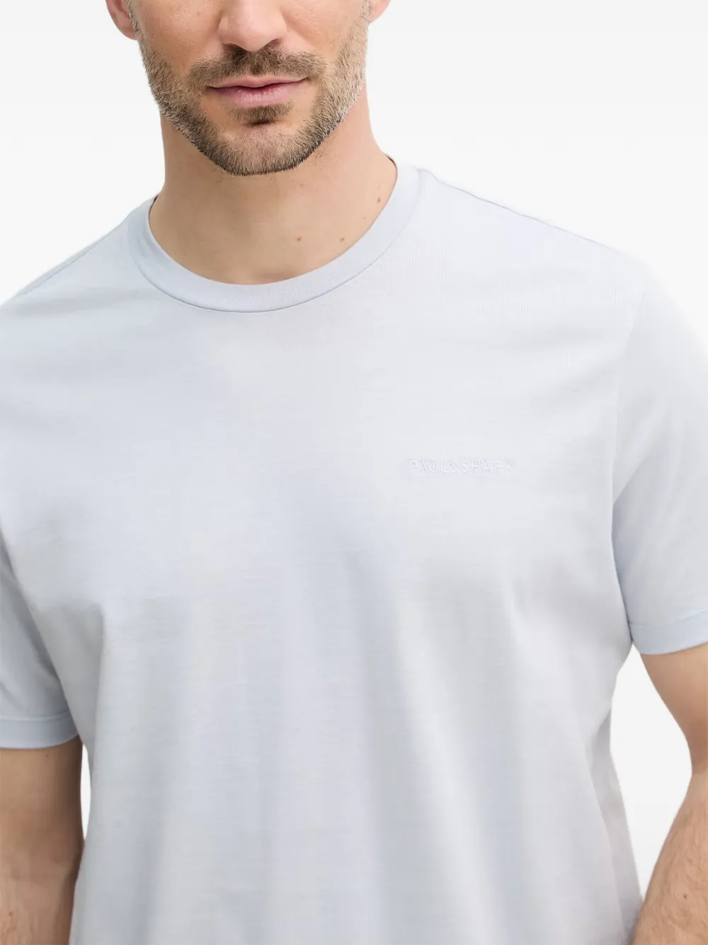 Paul & Shark T-shirt met geborduurd logo Blauw