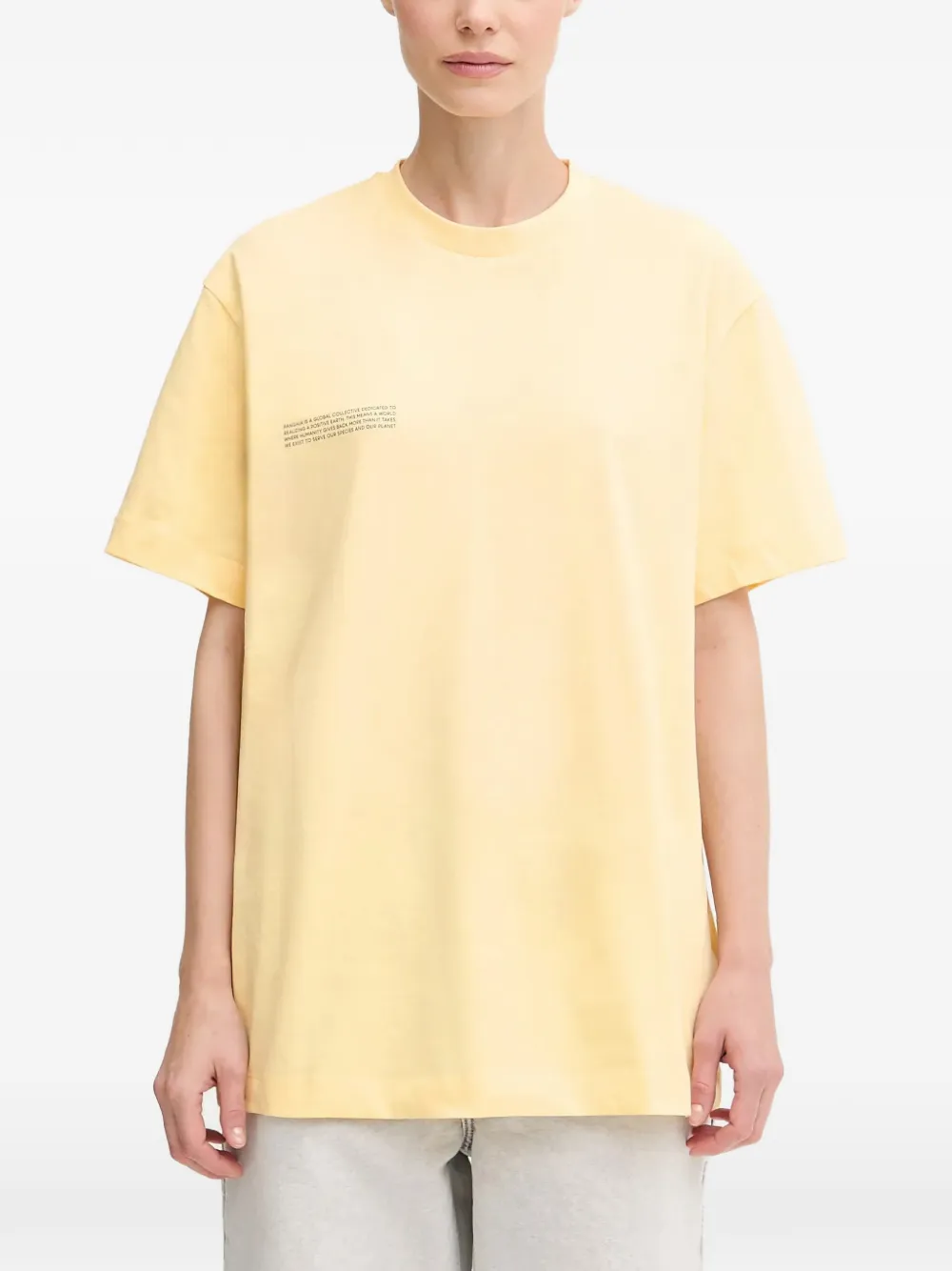 Pangaia text-print T-shirt - Jaune Pangaia text-print T-shirt - Jaune